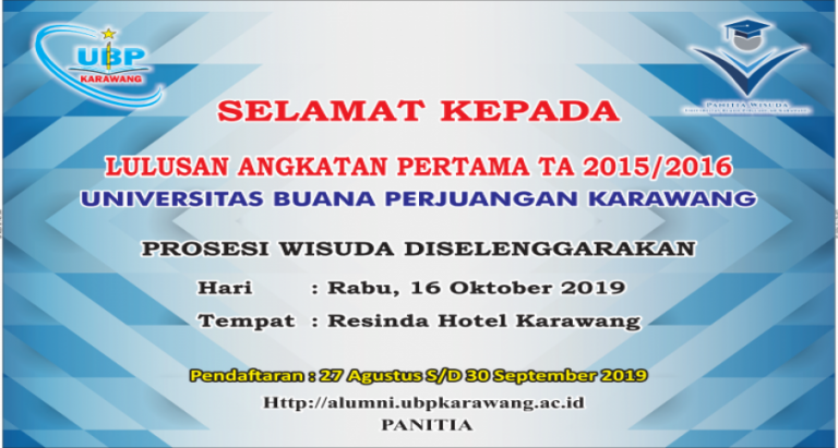Pendaftaran Wisuda Mahasiswa Tahun 2019